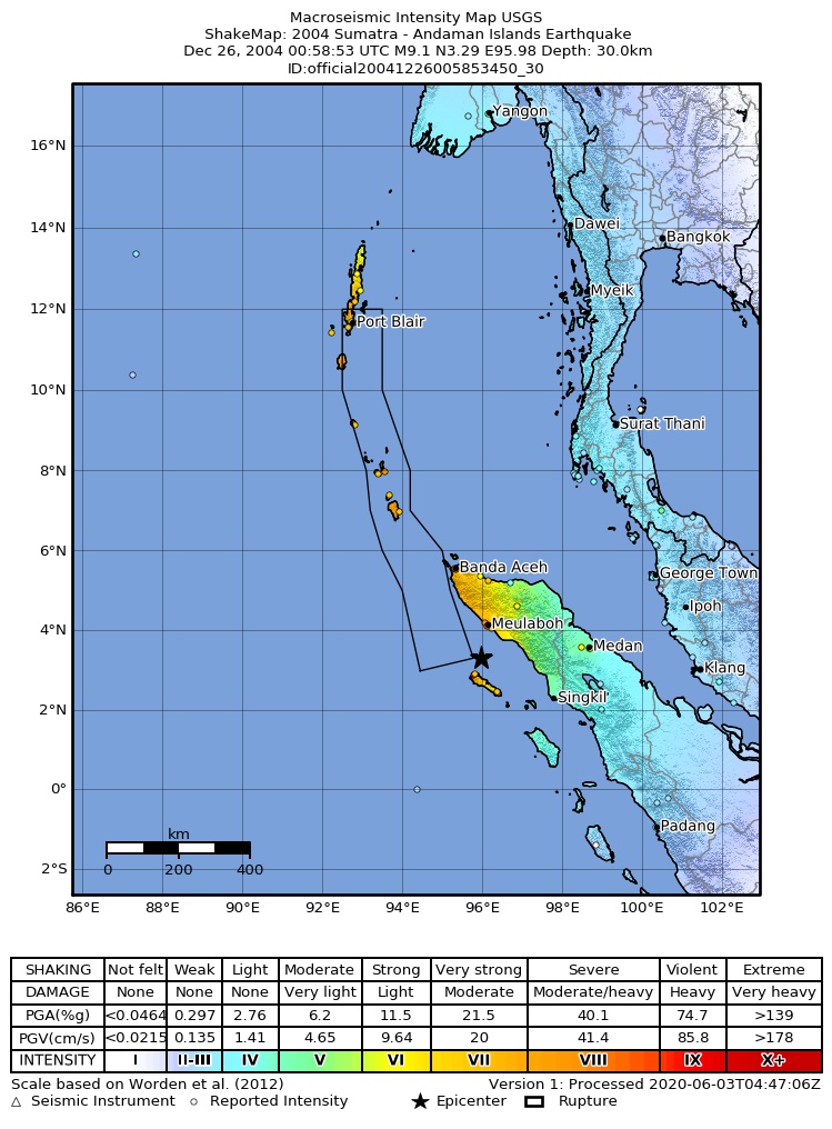A coastal area devastated by the 2004 tsunami.