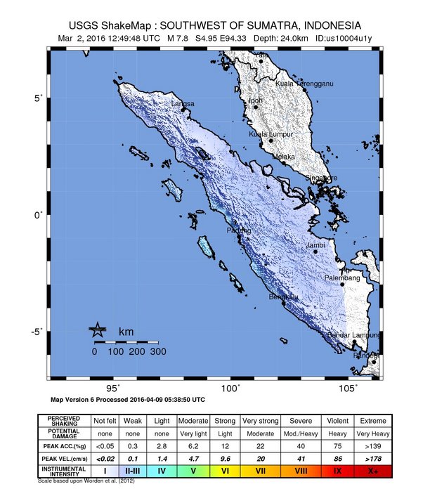 ShakeMap Intensity Thumbnail