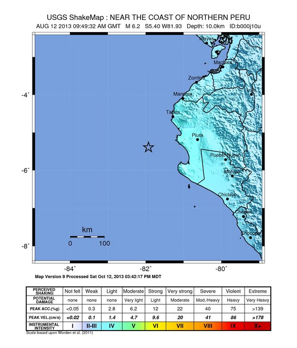 ShakeMap Intensity Thumbnail