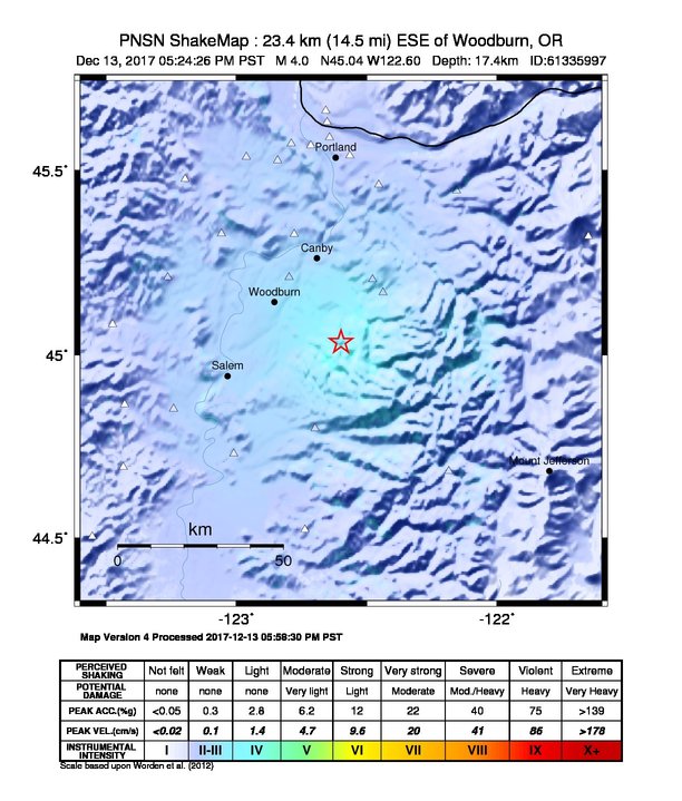 ShakeMap Intensity Thumbnail